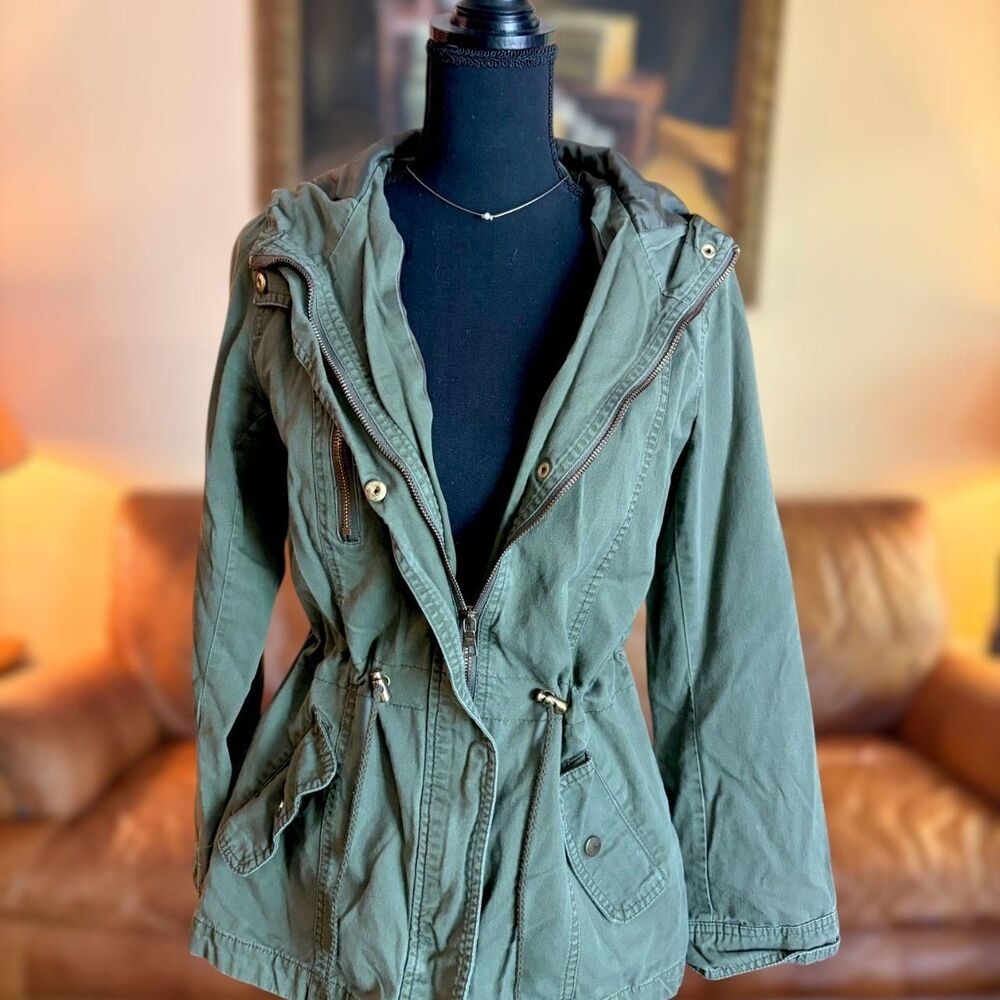 Miss-london Women's Green and Khaki Jacket